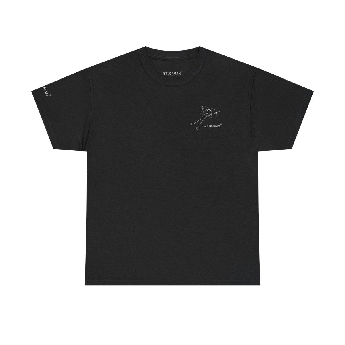 Stickman™ black unisex t-shirt, front view