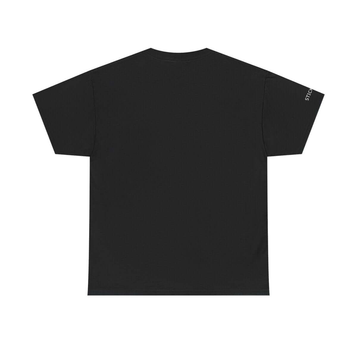 Stickman™ black unisex t-shirt, back view