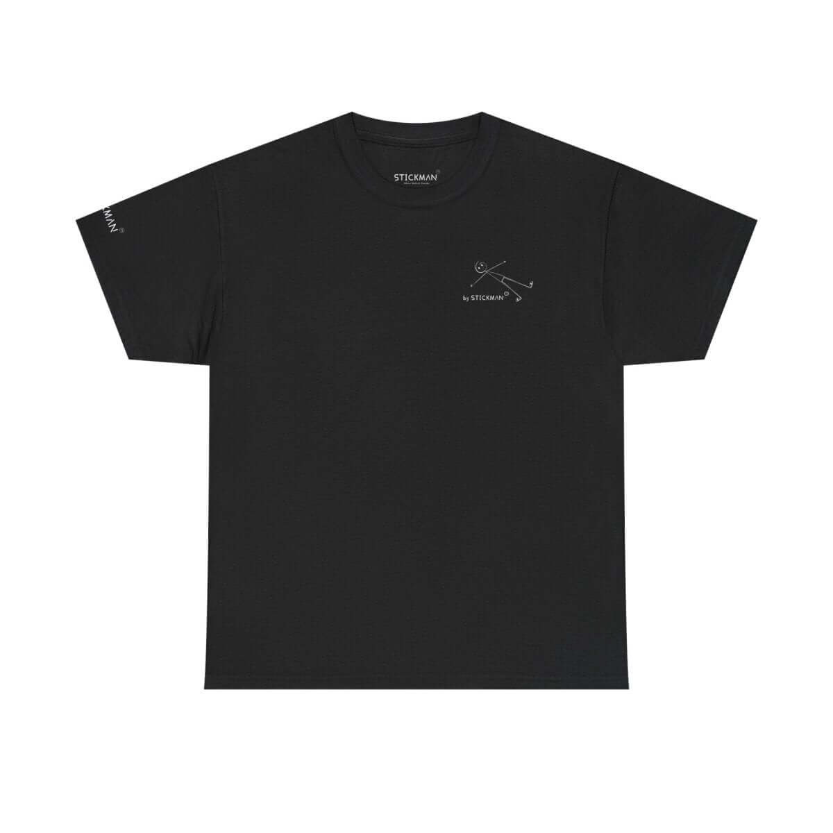 Stickman™ black unisex t-shirt, front view