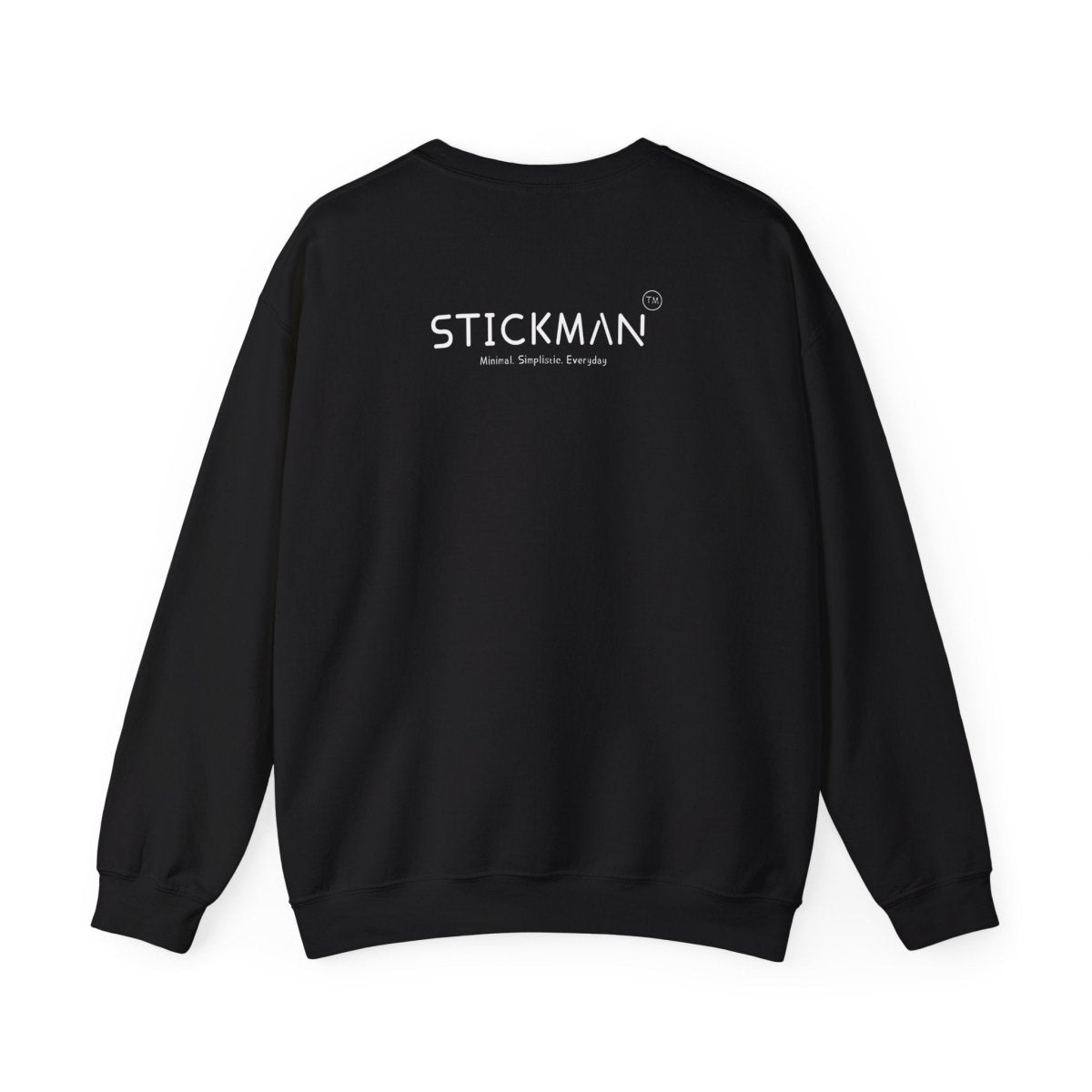 Stickman™ black unisex sweatshirt, back view