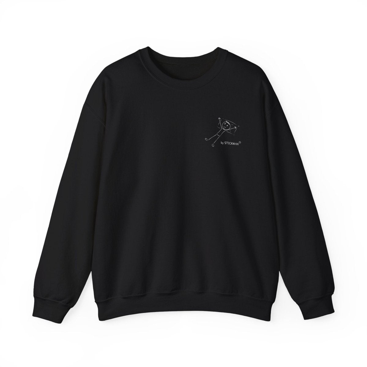 Stickman™ black unisex sweatshirt, front view