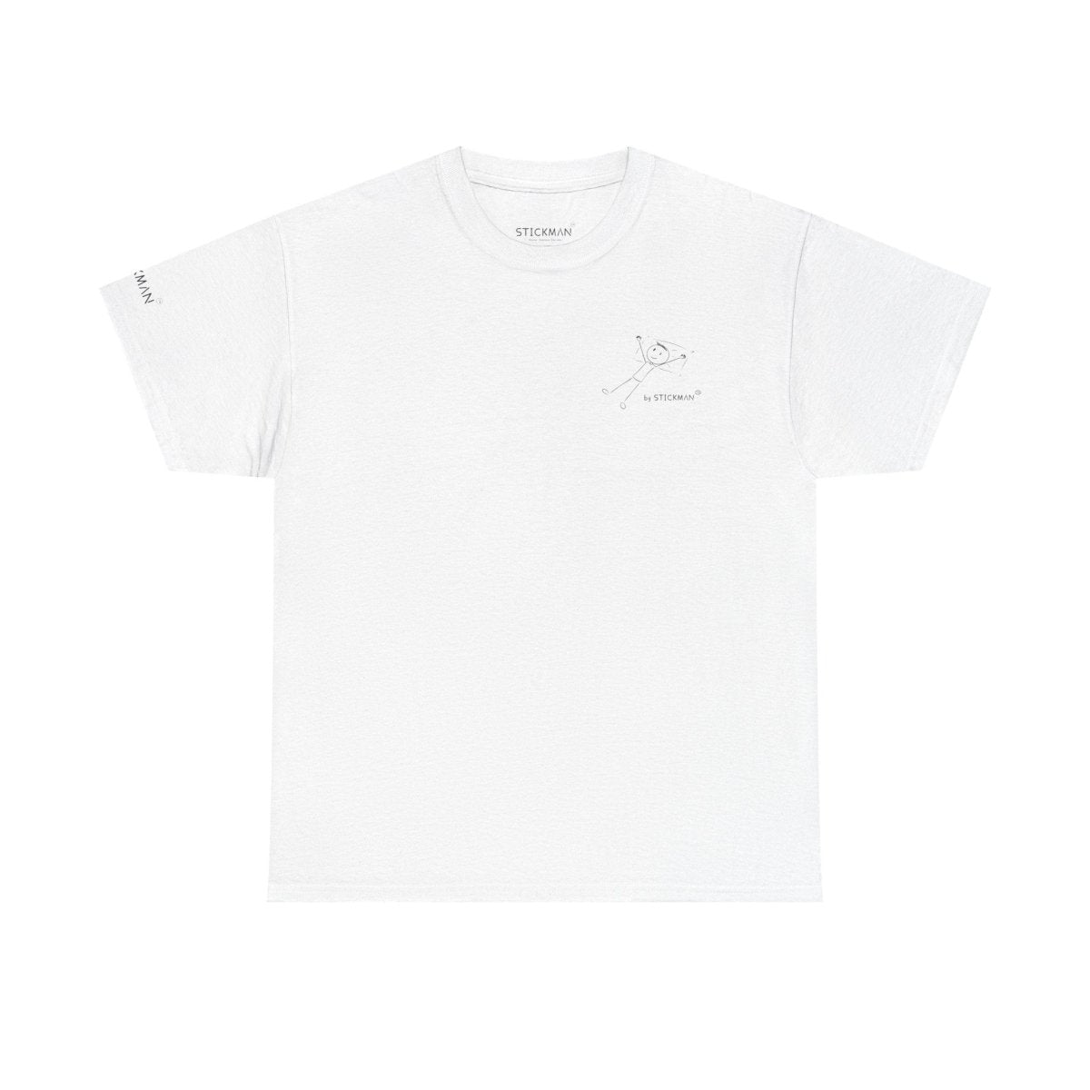 Stickman™ white unisex t-shirt, front view