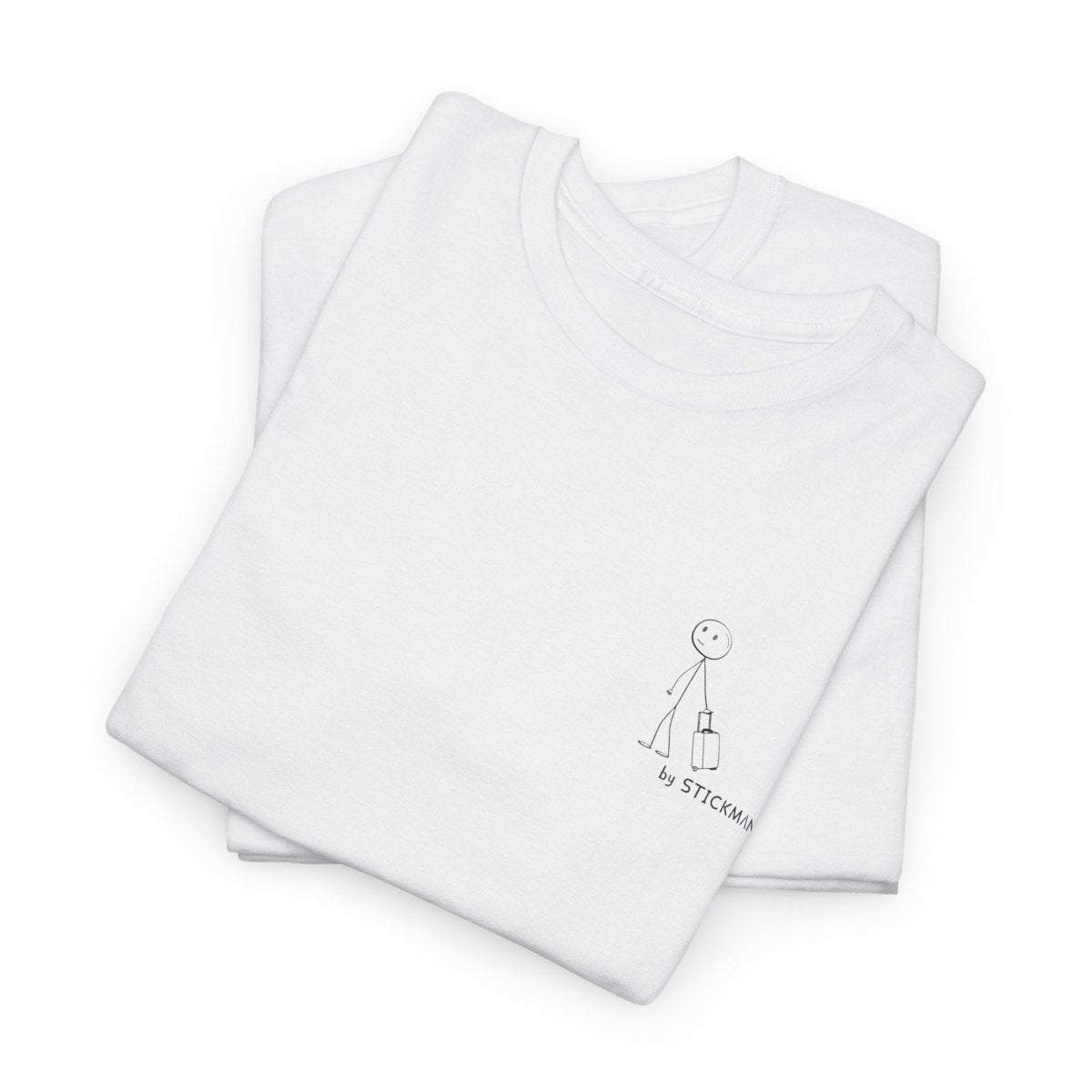 Stickman™ white unisex sweatshirt, fold view