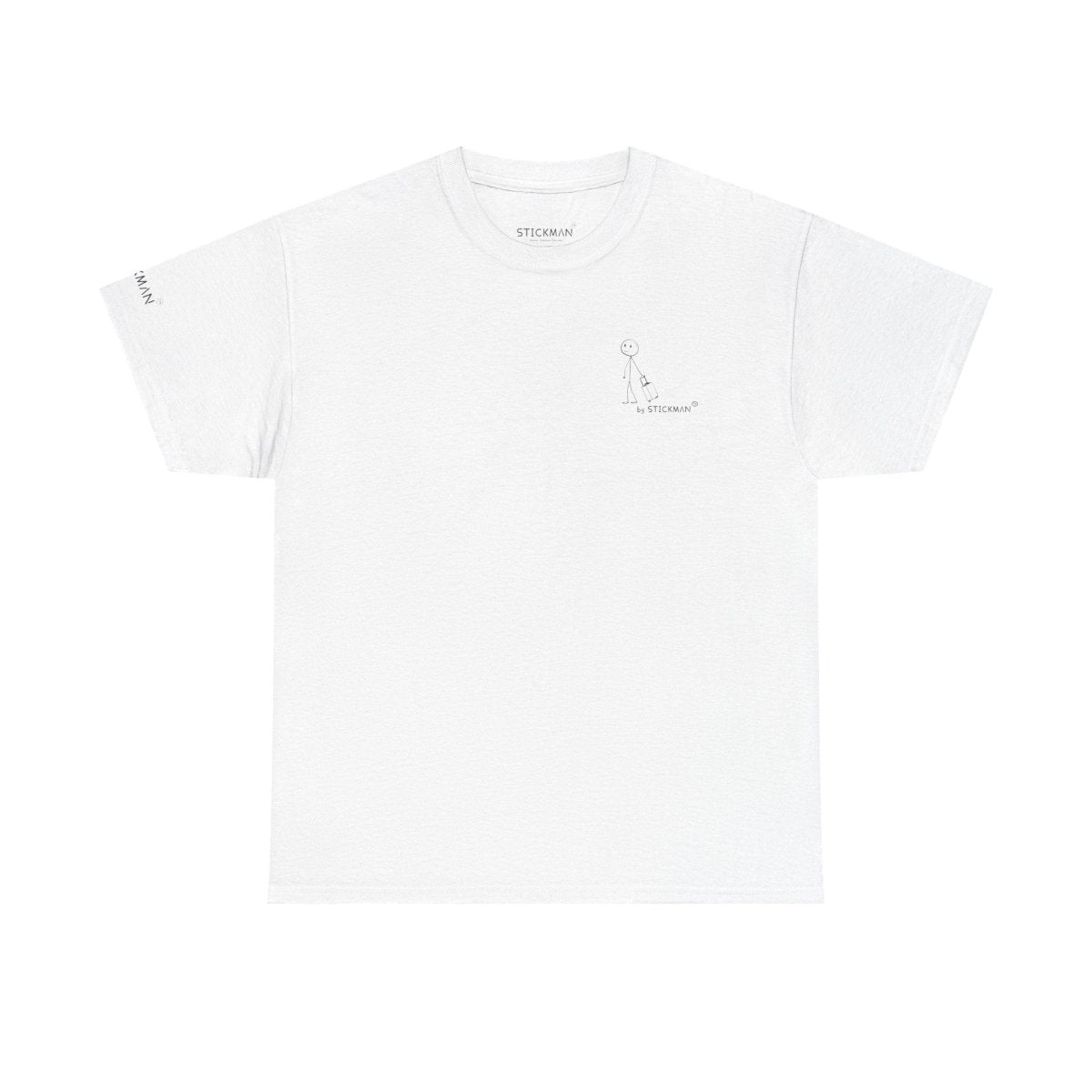 Stickman™ white unisex t-shirt, front view