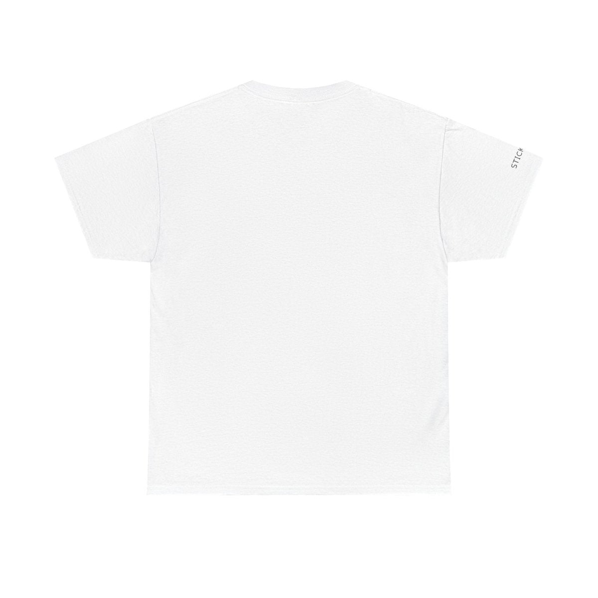 Stickman™ white unisex t-shirt, back view