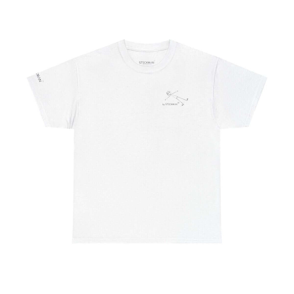 Stickman™ white unisex t-shirt, front view