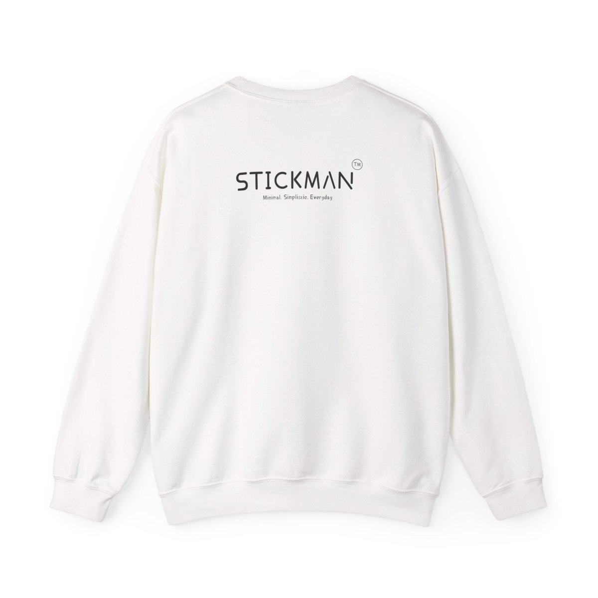 Stickman™ white unisex sweatshirt, back view