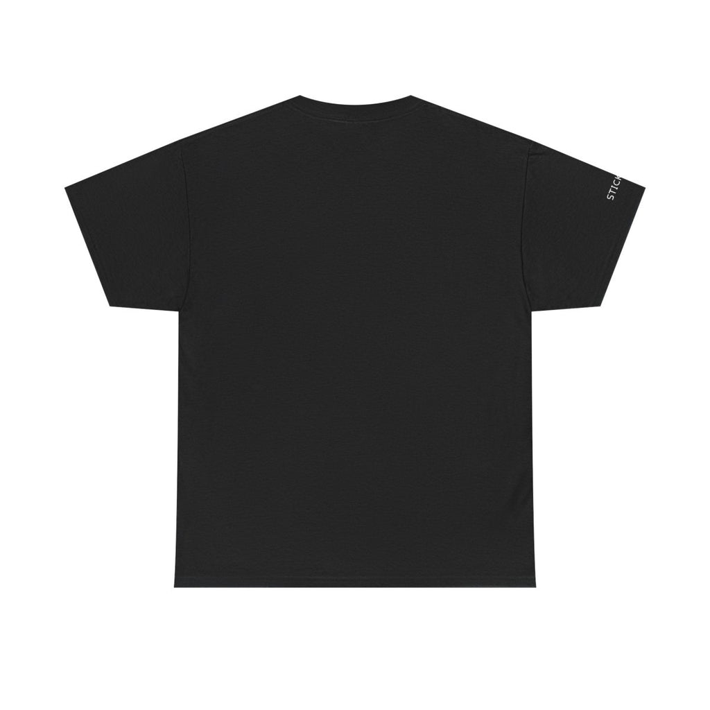 Stickman™ black unisex t-shirt, back view