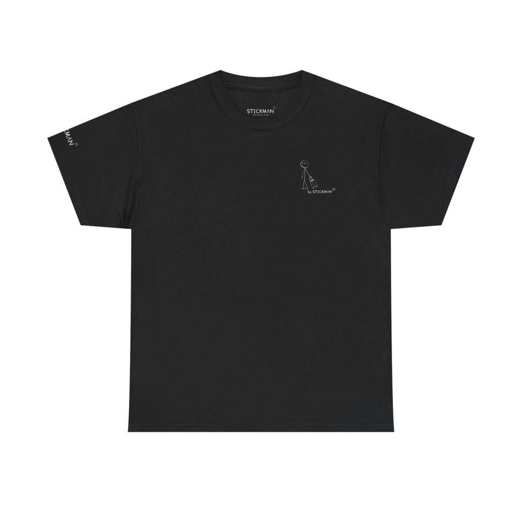 Stickman™ black unisex t-shirt, front view