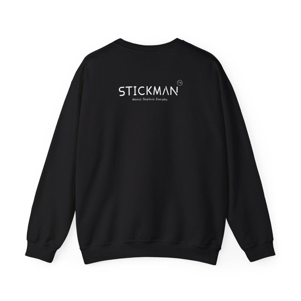 Stickman™ black unisex sweatshirt, back view