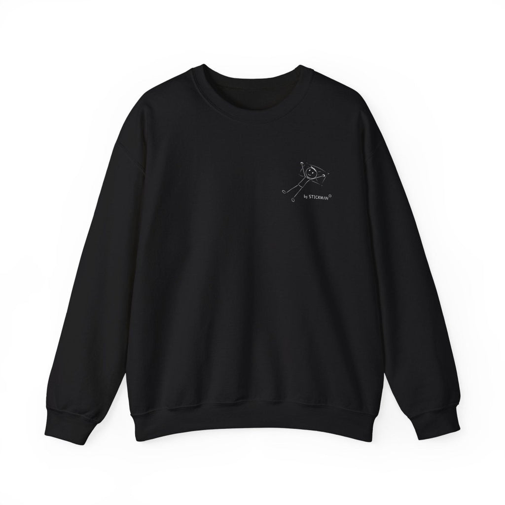 Stickman™ black unisex sweatshirt, front view