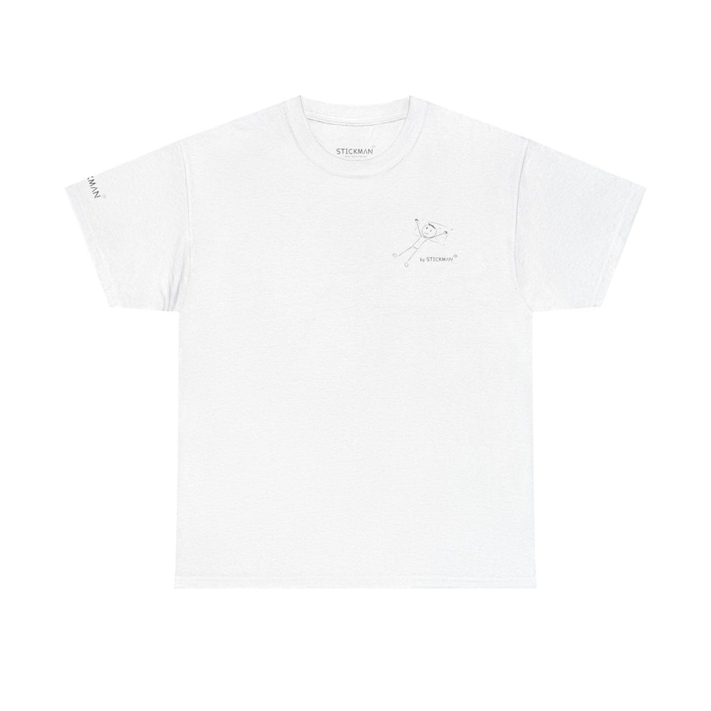 Stickman™ white unisex t-shirt, front view