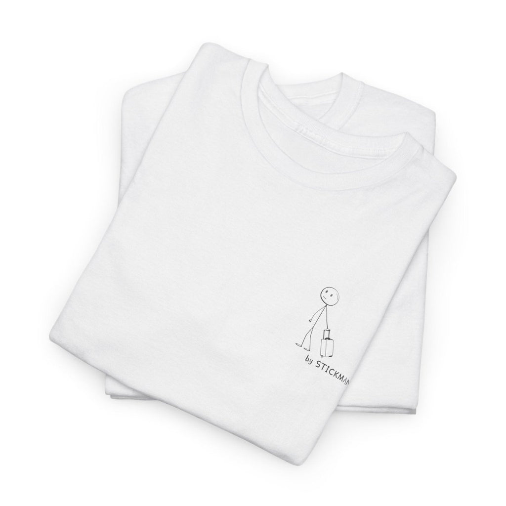 Stickman™ white unisex sweatshirt, fold view