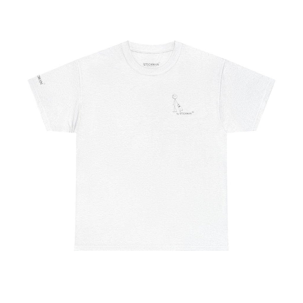 Stickman™ white unisex t-shirt, front view