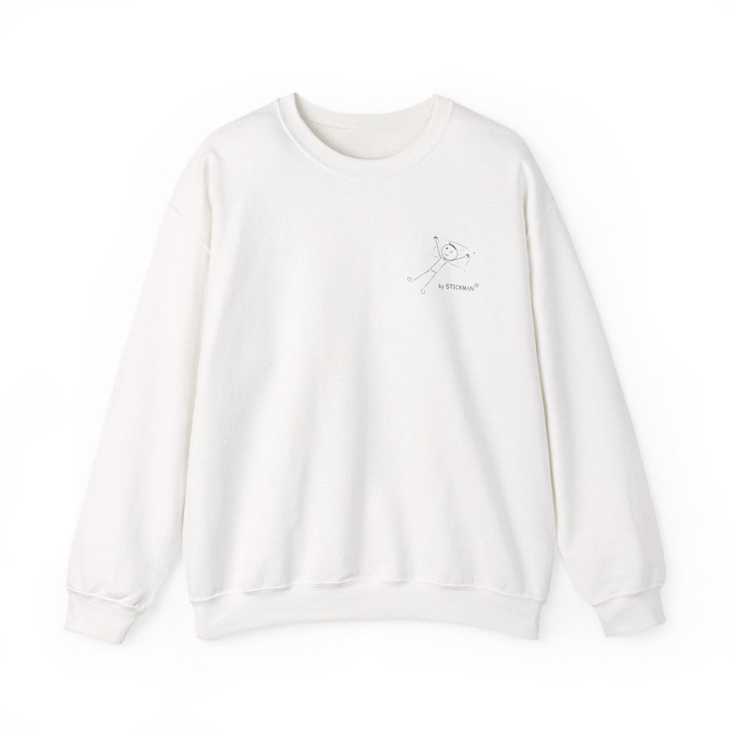 Stickman™ white unisex sweatshirt, front view